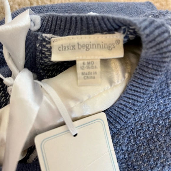 NWOT Clasix Beginnings by Miniclasix Stripe Sweater Romper one piece - Picture 4 of 4